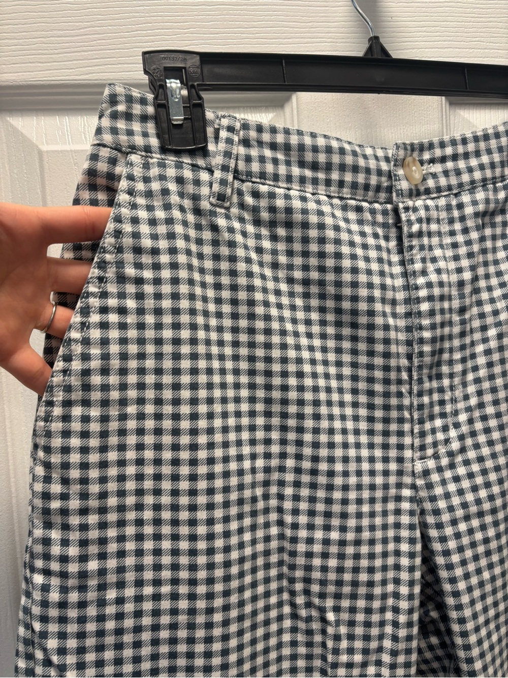 Aritzia Sunday Best Gingham High Rise Checkered Cotton Straight Leg Pants Size 8 - Picture 6 of 12
